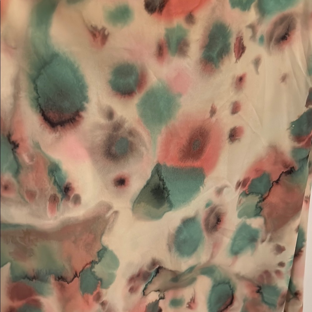 ARITZIA • WILFRED FREE multicolor watercolor pattern midi slip skirt 0 - Picture 4 of 4